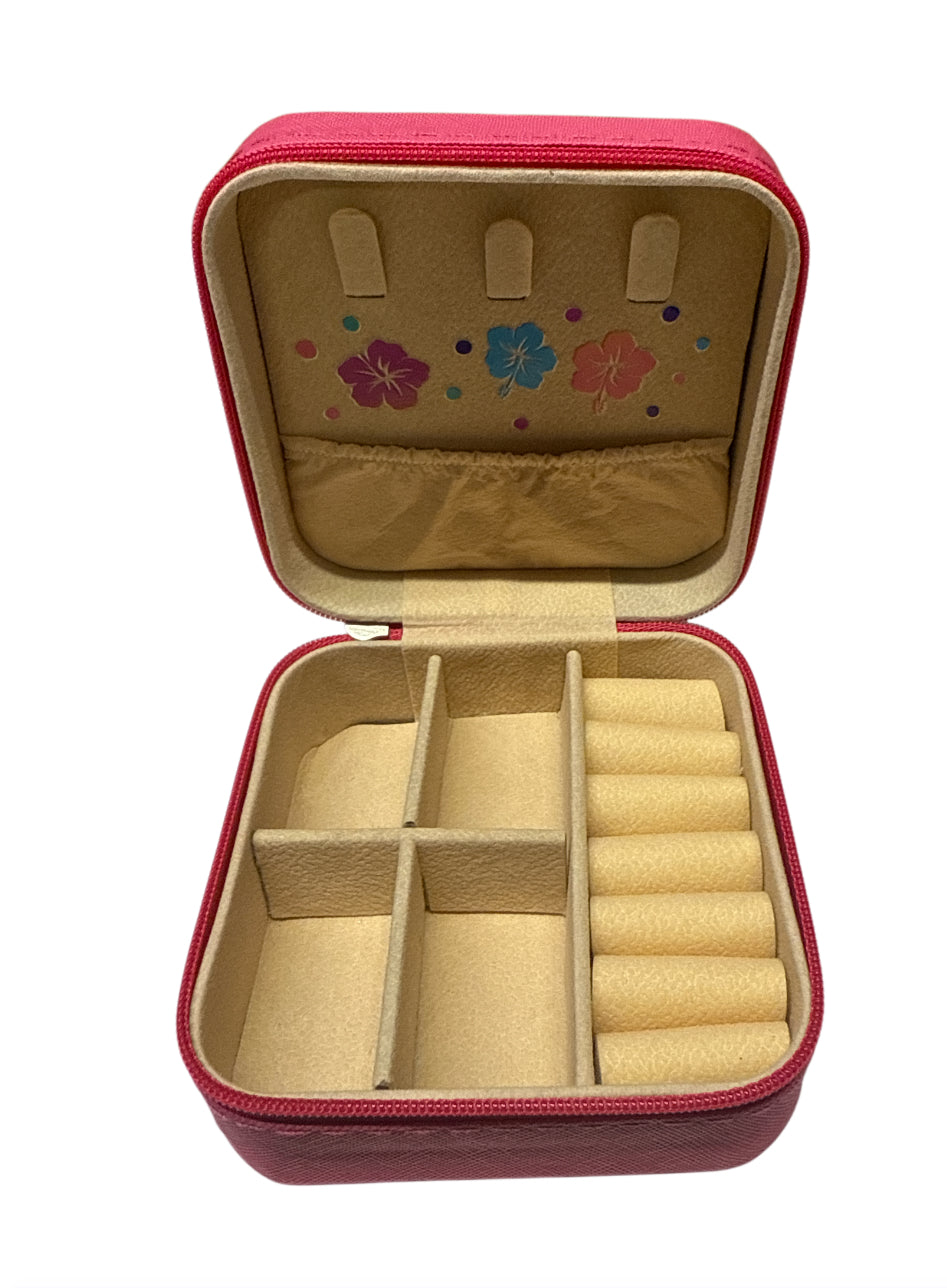 Stitch and angel travel jewelry box with zipper