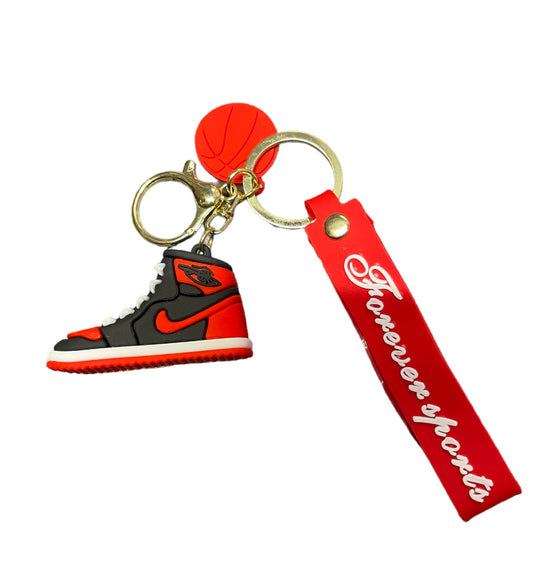 3d pvc red sneaker Keychain