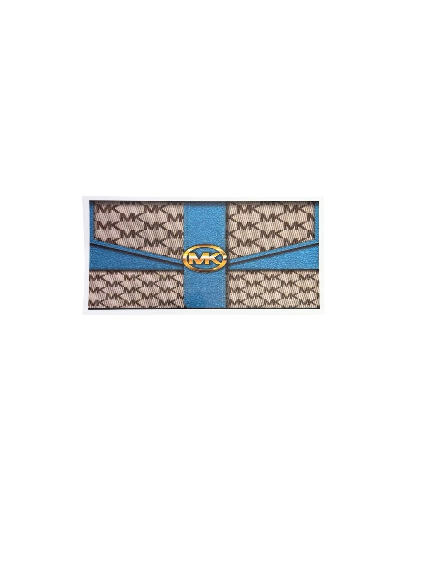Michael Kors Blue Brown Wallet Look UV Cup Transfer