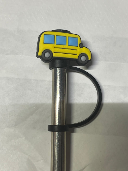 School bus Straw Topper