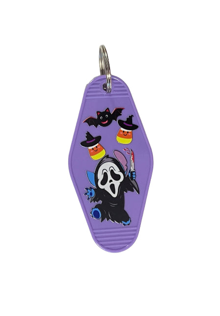 Ghost face stitch Motel Keychain