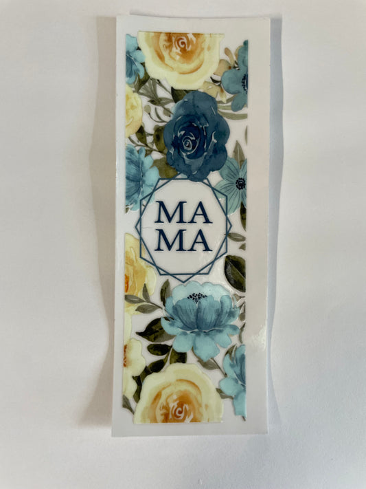 Mama blue flower Pen Wrap