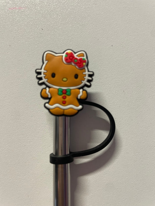 Gingerbread hello kitty Straw Topper