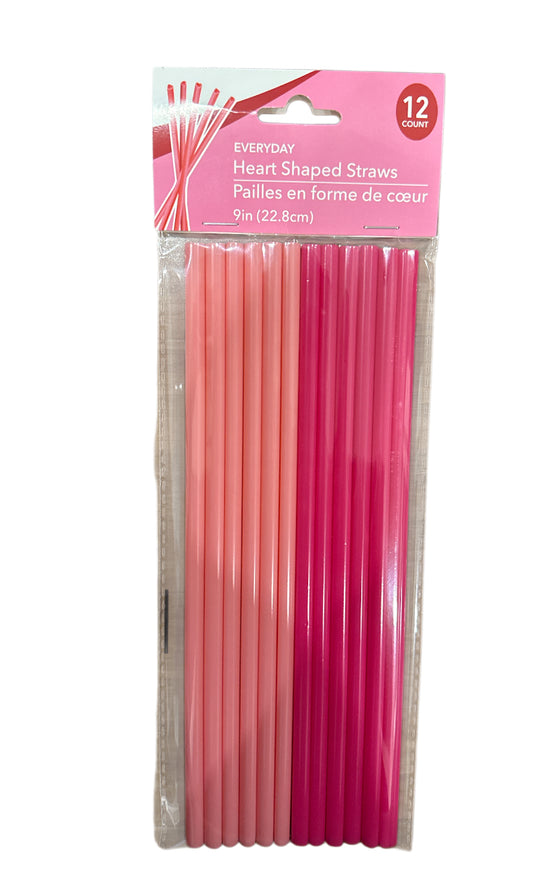 Heart shaped reusable straws