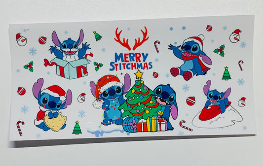 Merry Christmas stitch tree Cup Transfer