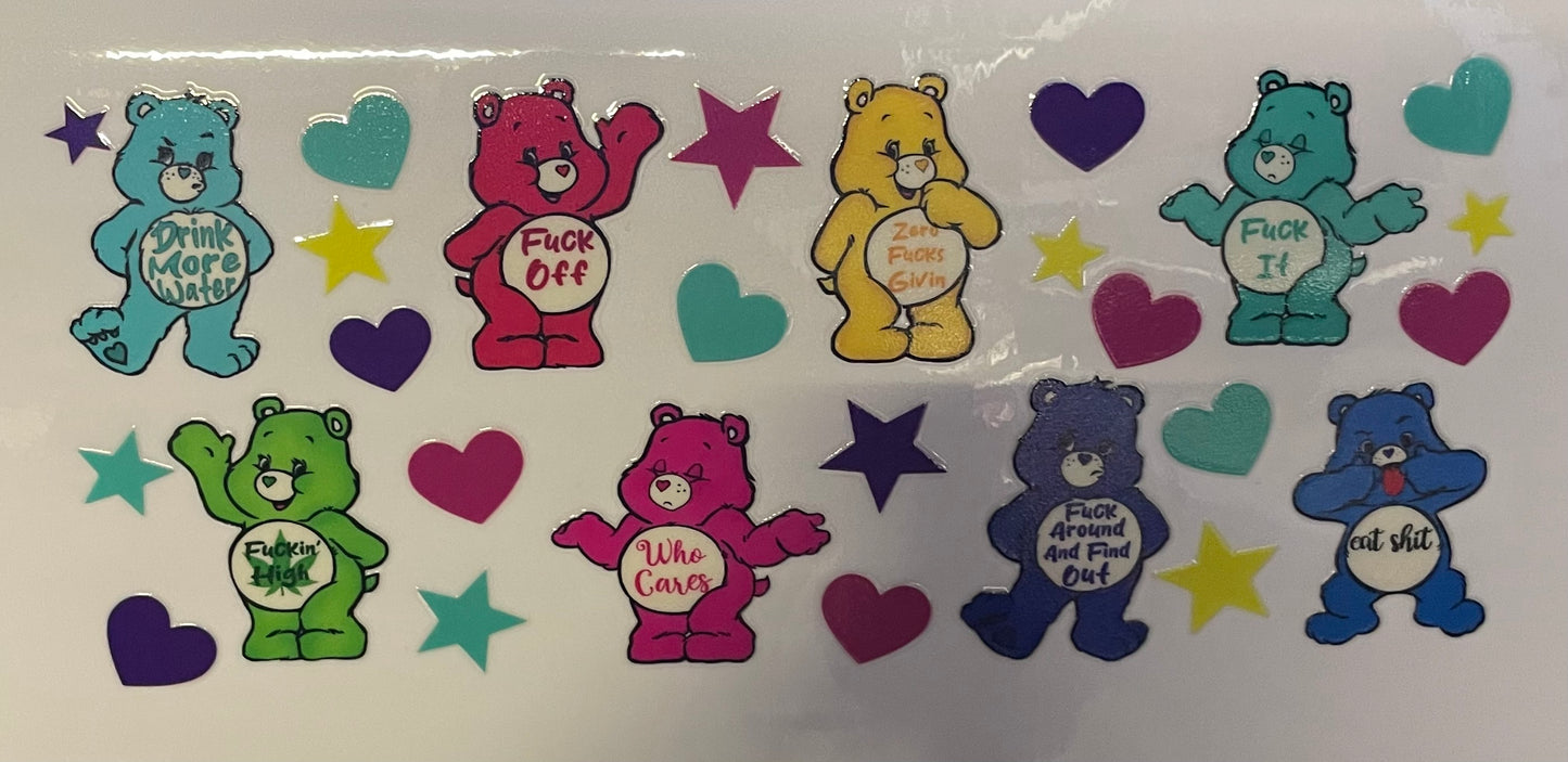 8 naughty care bear Cup Transfer