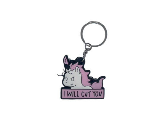 I Will Cut You Keychain