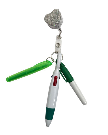 Nurse pen, highlighter , marker badge reel