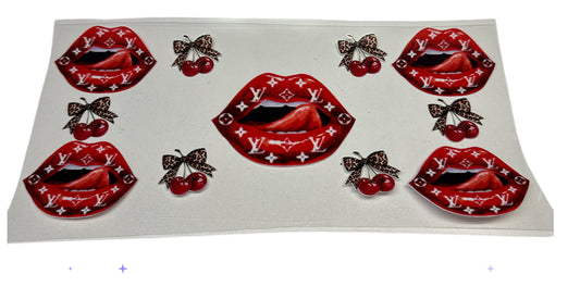 Lips and cherries Cup Transfer