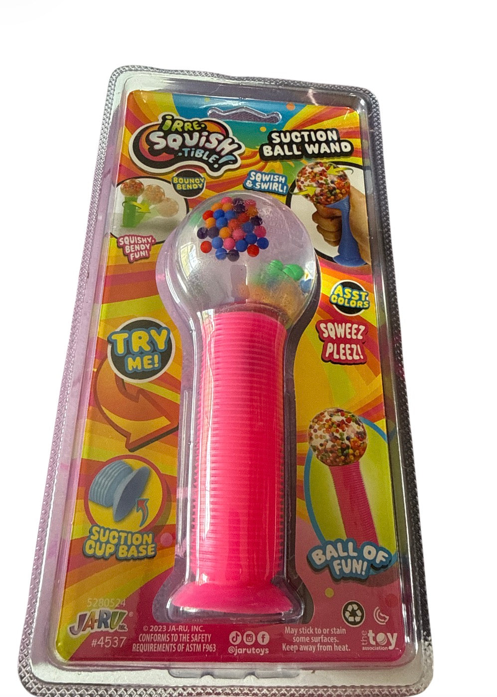 Squishy suction ball wand