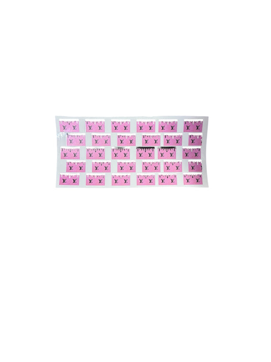 LV Pink With Black Drip 30 UV Cup Transfer