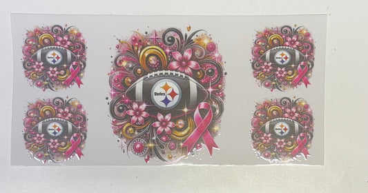 Steelers 5 cancer awareness Cup Transfer