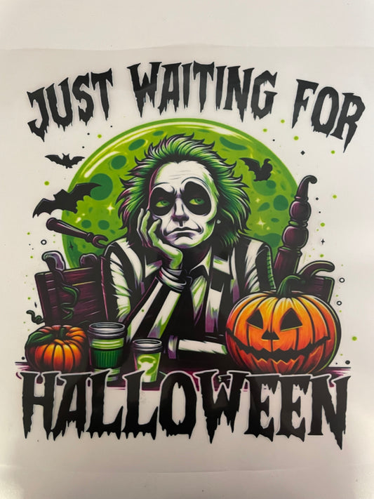 Beetle juice waiting for Halloween DTF Heat Transfer