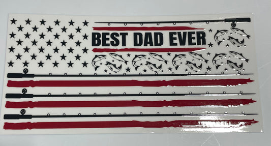 Fishing Flag Dad Cup Transfer