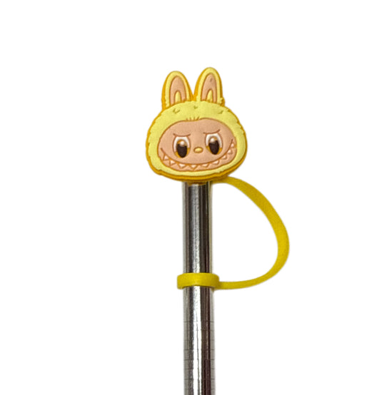 Yellow Labubu Straw Topper