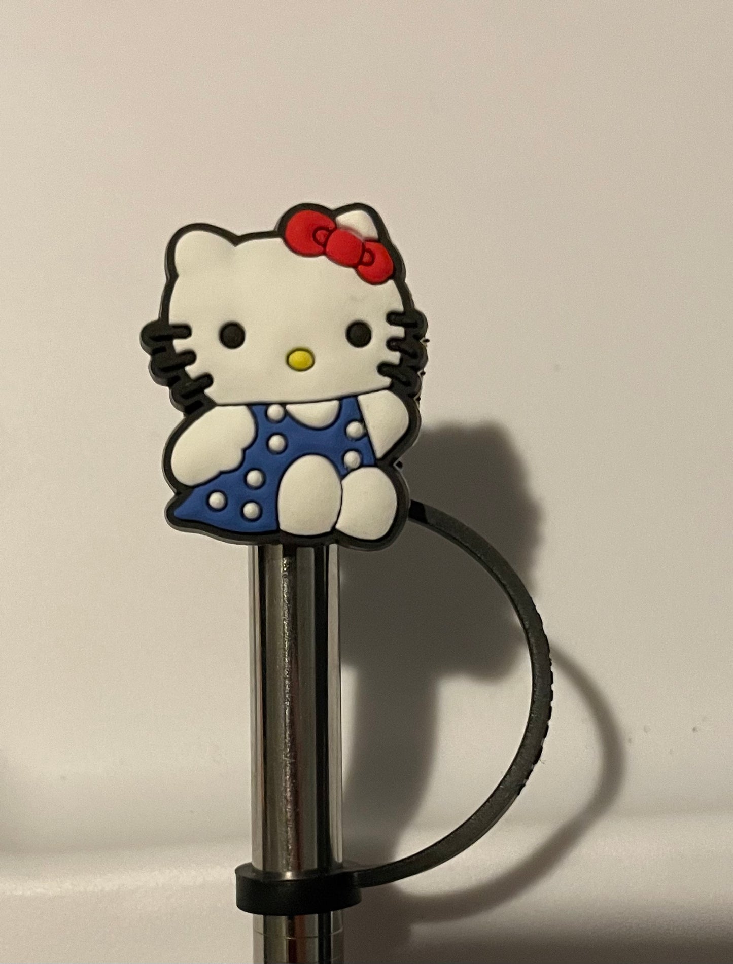 Hello Kitty Blue Straw Topper