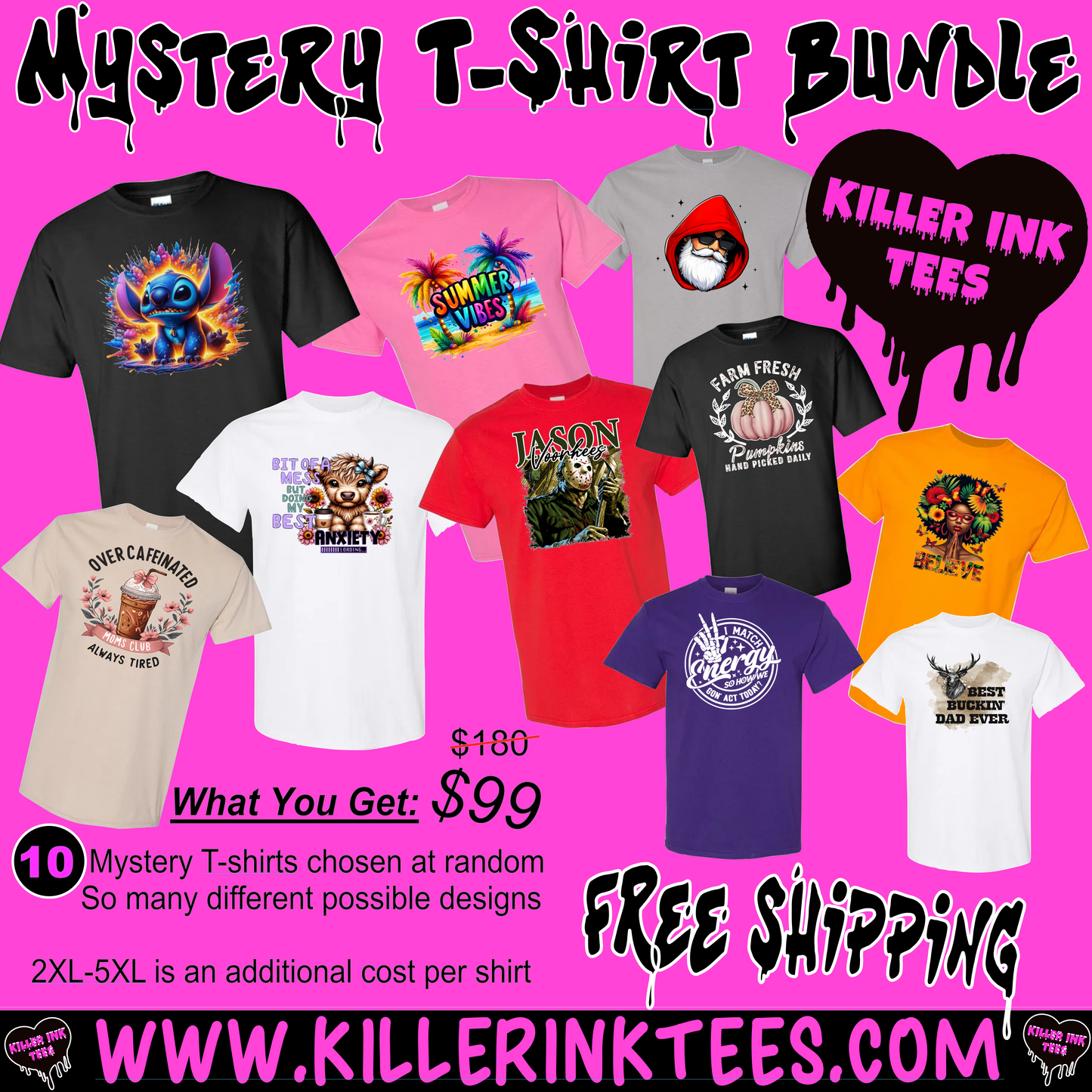 Mystery Adult  T Shirt Bundle