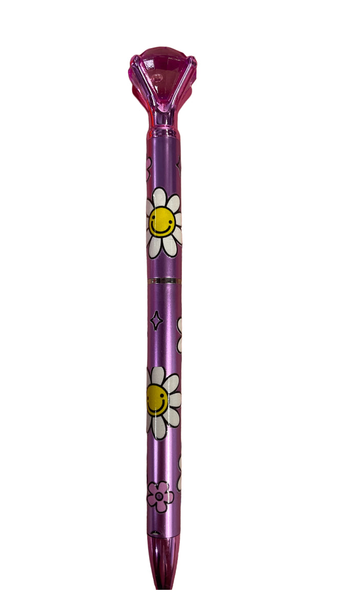 Flower daisy diamond pen