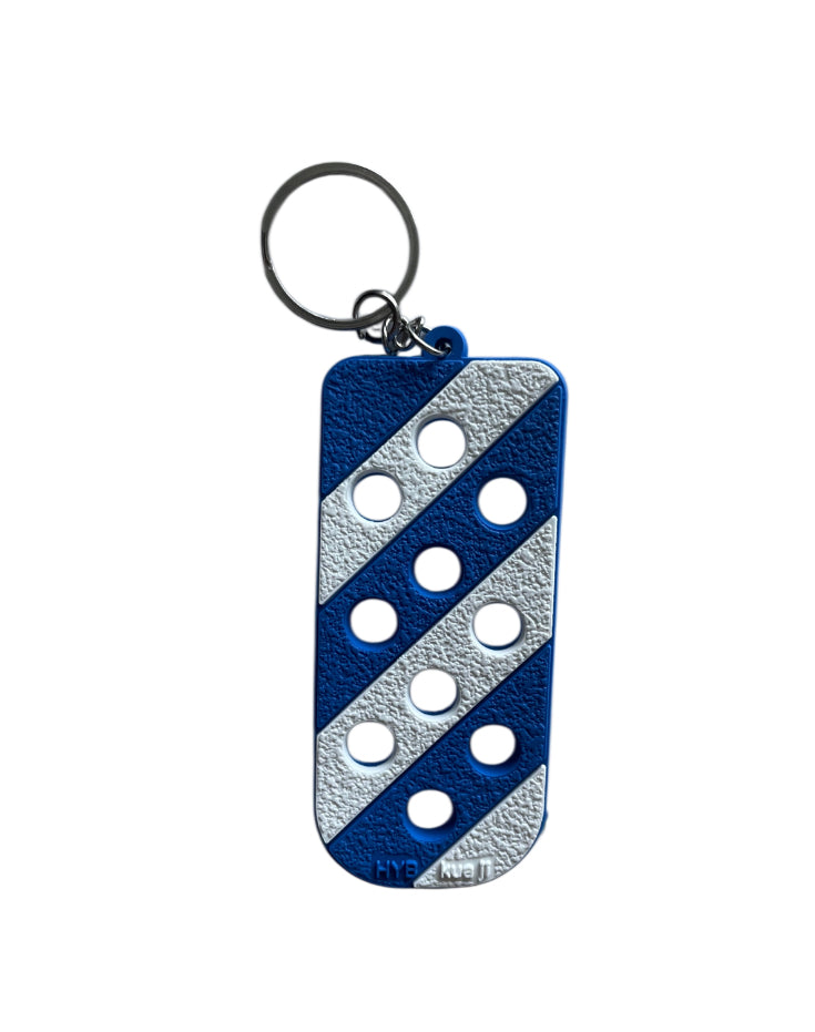 Blue croc charm holder keychain
