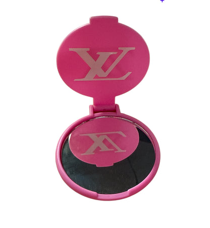 lv big pink pocket mirror