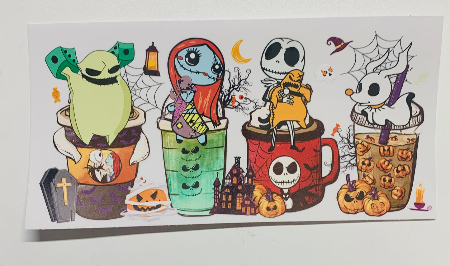 Jack sally cartoon cups Cup Transfer