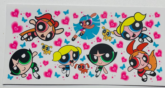 Powerpuff Girls  Hearts and Butterflies  Cup Transfer