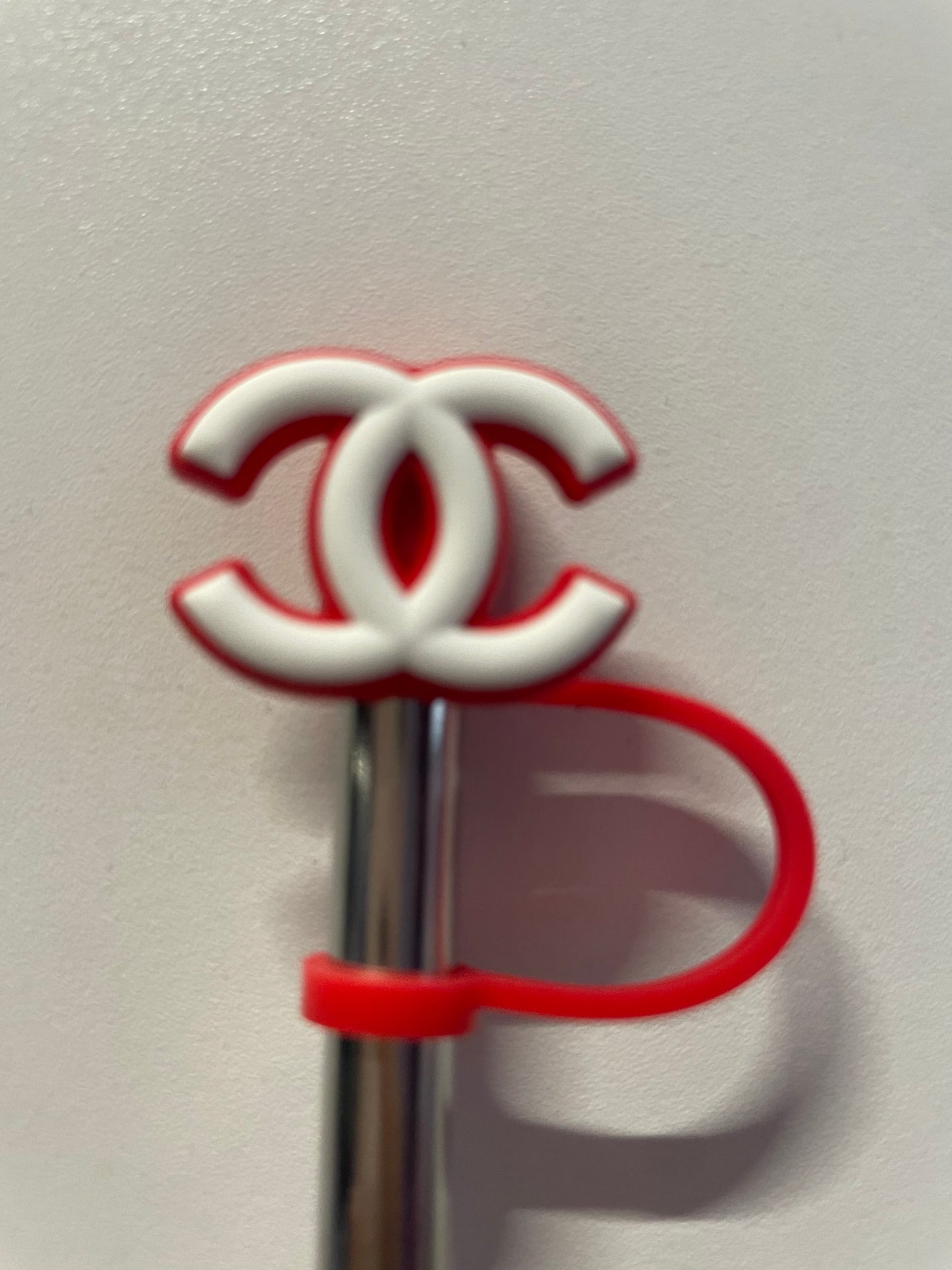 Red CC Straw Topper