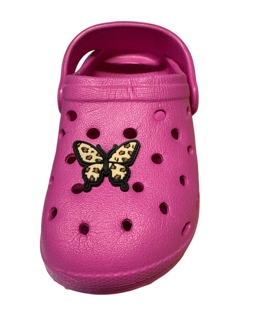 Butterfly cheetah Shoe Charm