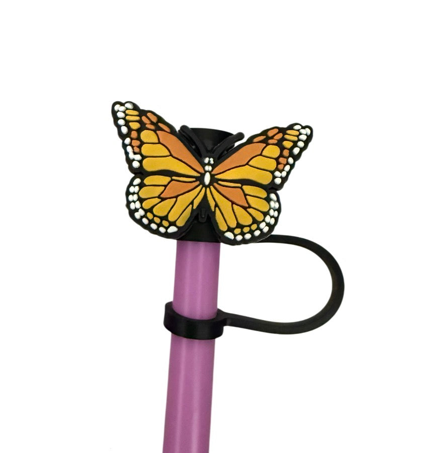 Yellow butterfly Straw  Topper