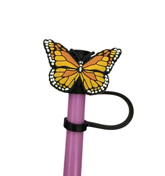 Yellow butterfly Straw  Topper