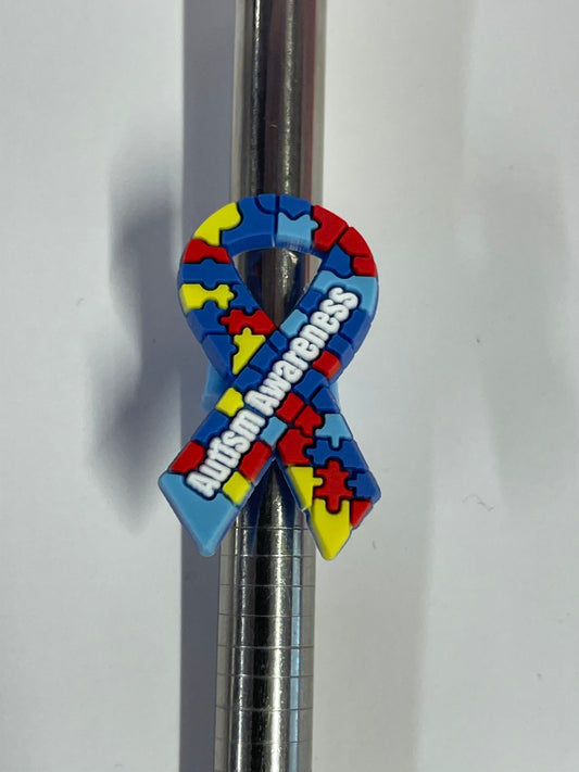 Autism awareness Straw Charms