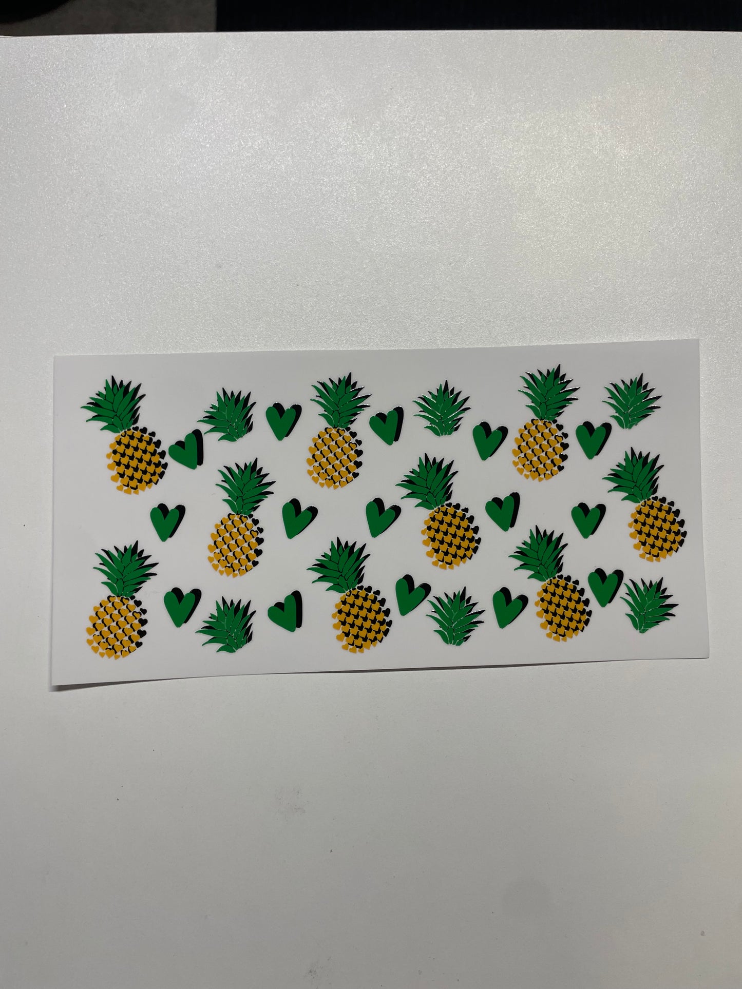 Pineapples black & yellow Cup Transfer