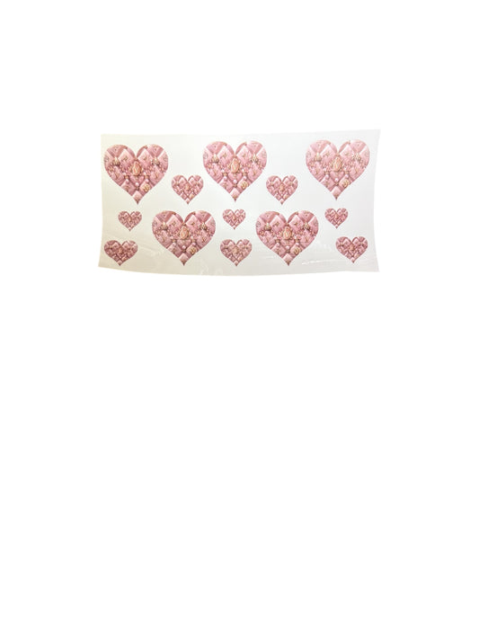 LV Rose Gold Diamonds 5 Big UV Cup Transfer