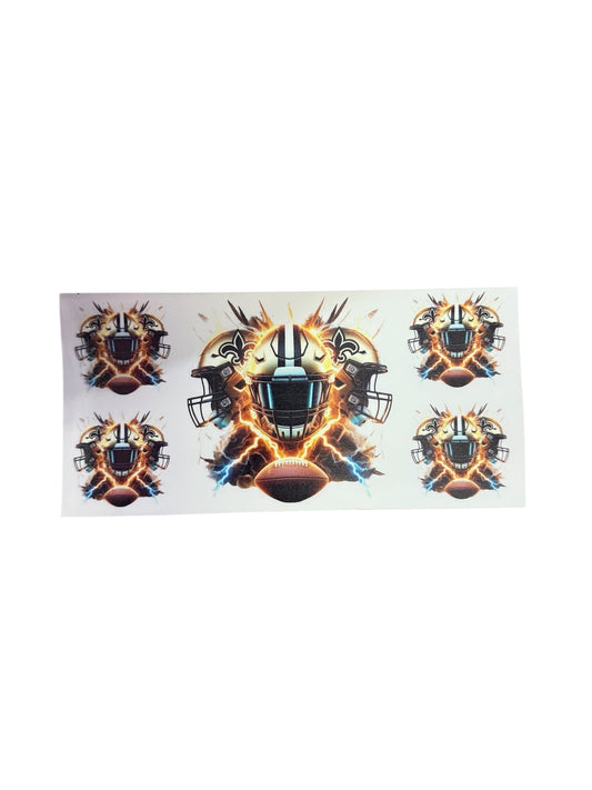 New Orleans Saints Lightning Helmet 5x UV Cup Transfer