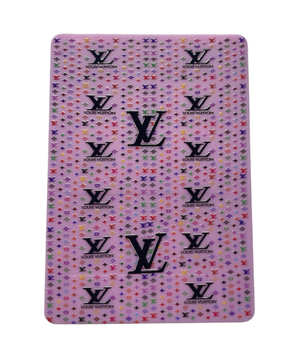 Lv colorful mirror with makeup brushes