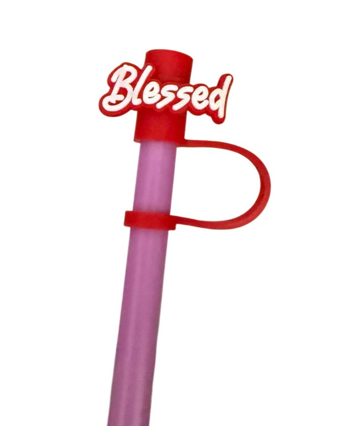 Blessed red Straw  Topper