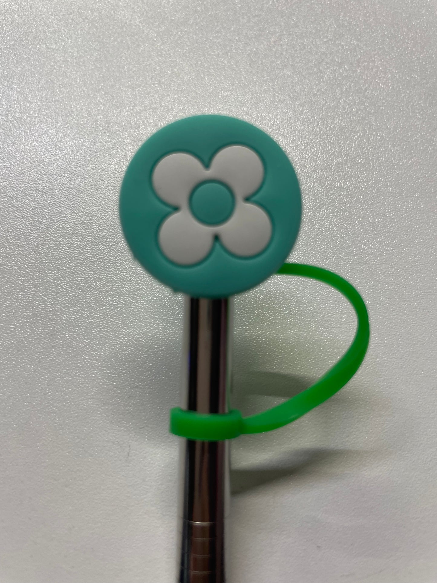 Green flower lv Straw Topper