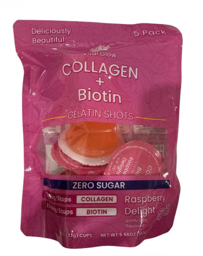 Collagen & biotin gelatin shots