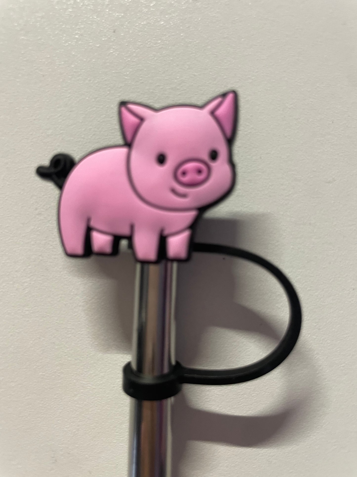 Pig pink Straw Topper