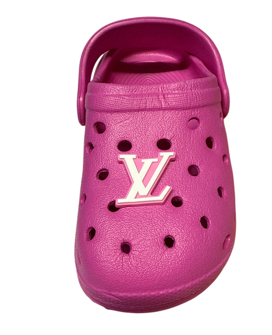 Lv pink /white Shoe Charm