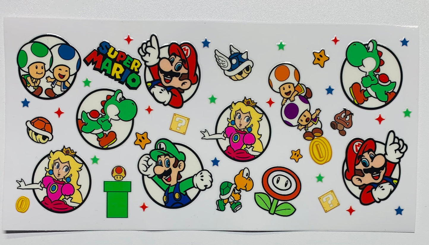 Mario different designs Cup Transfer