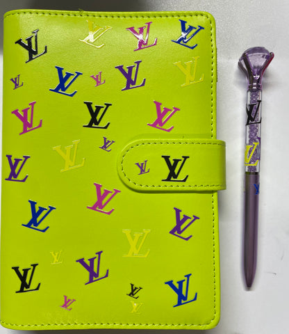 Lv lime green Budget Binder Book With Pen