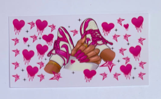 Nike pink sneaker Cup Transfer