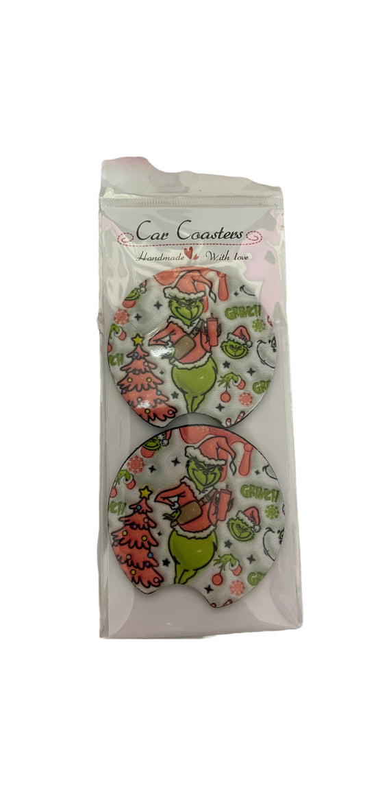 Grinch Pink Coasters