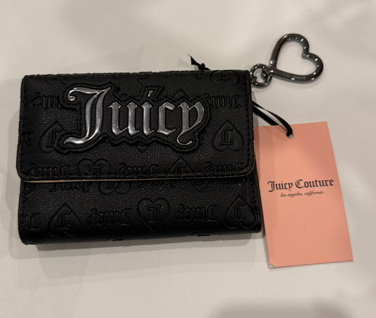 Beige heart 2 charms zipper Wallet  Juicy couture