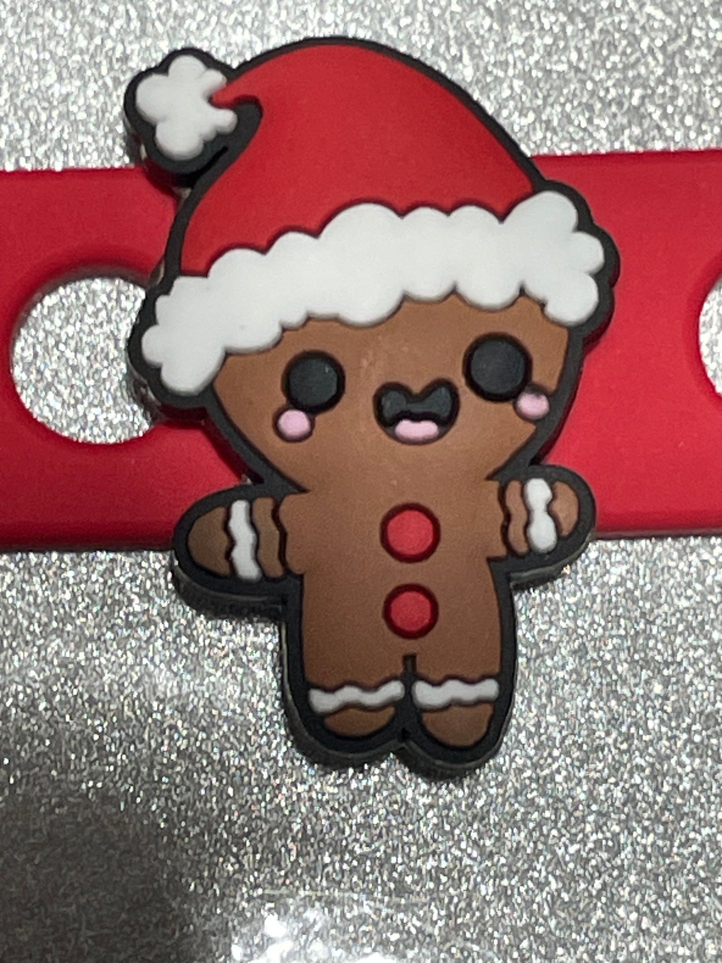 Santa hat gingerbread Shoe Charm