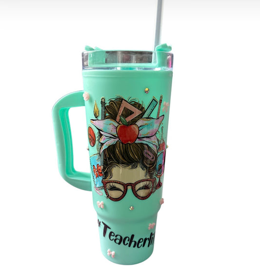 Teacher life  plastic tumbler