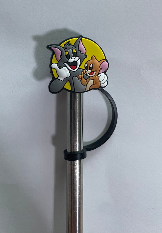 Tom & jerry yellow Straw Topper