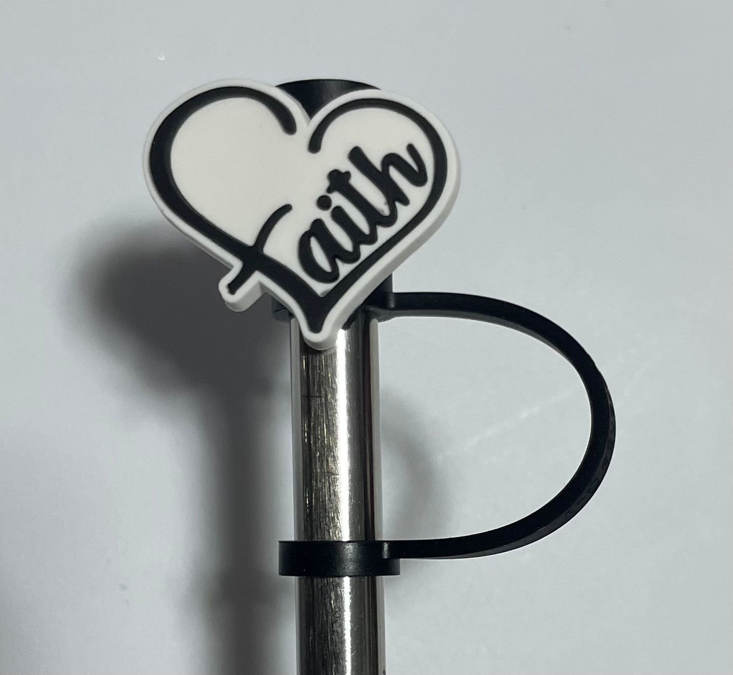 Faith Heart Straw Topper