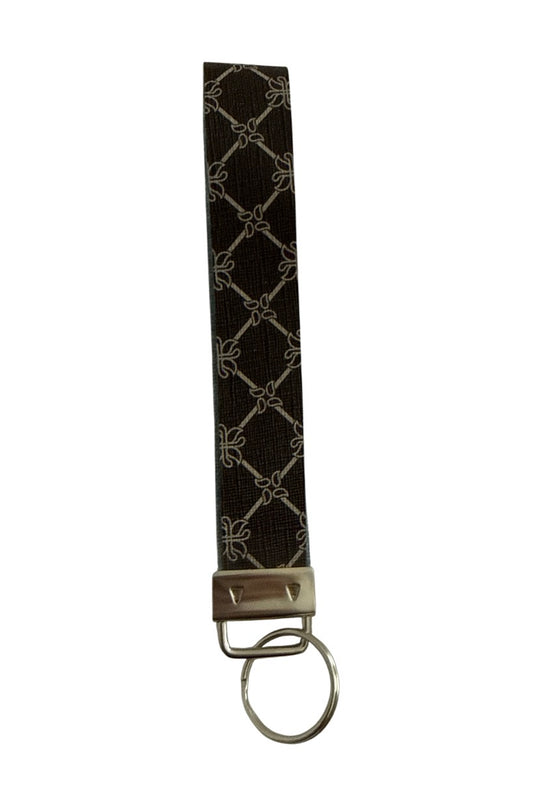 Brown  line Keychain/ Key fob holder Wristlet